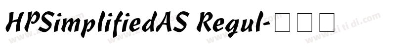 HPSimplifiedAS Regul字体转换